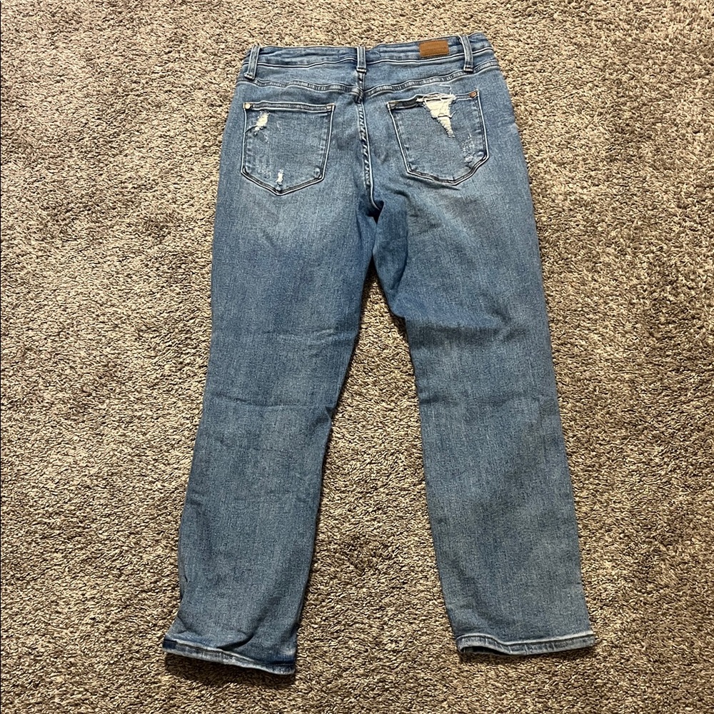 Judy Blue Women’s Boyfriend Fit High Rise Distressed Jeans Size 9/29 - Picture 5 of 7